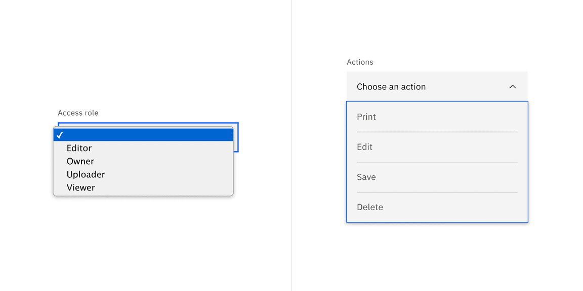 Dropdown versus Select