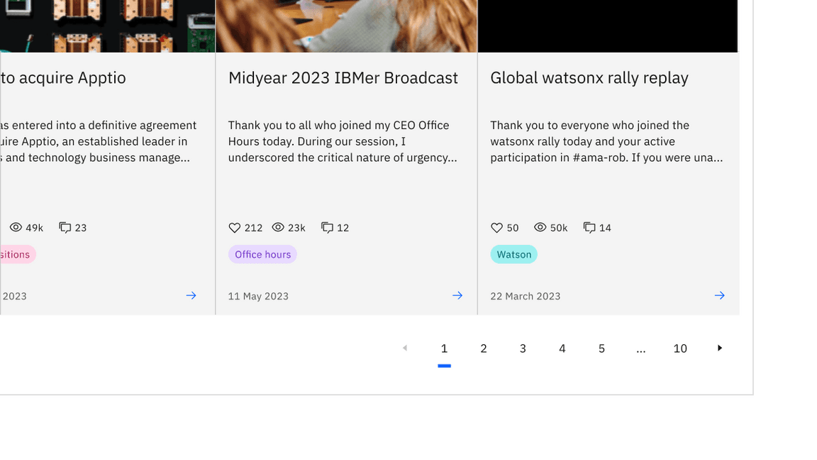 Placement of the pagination nav variant